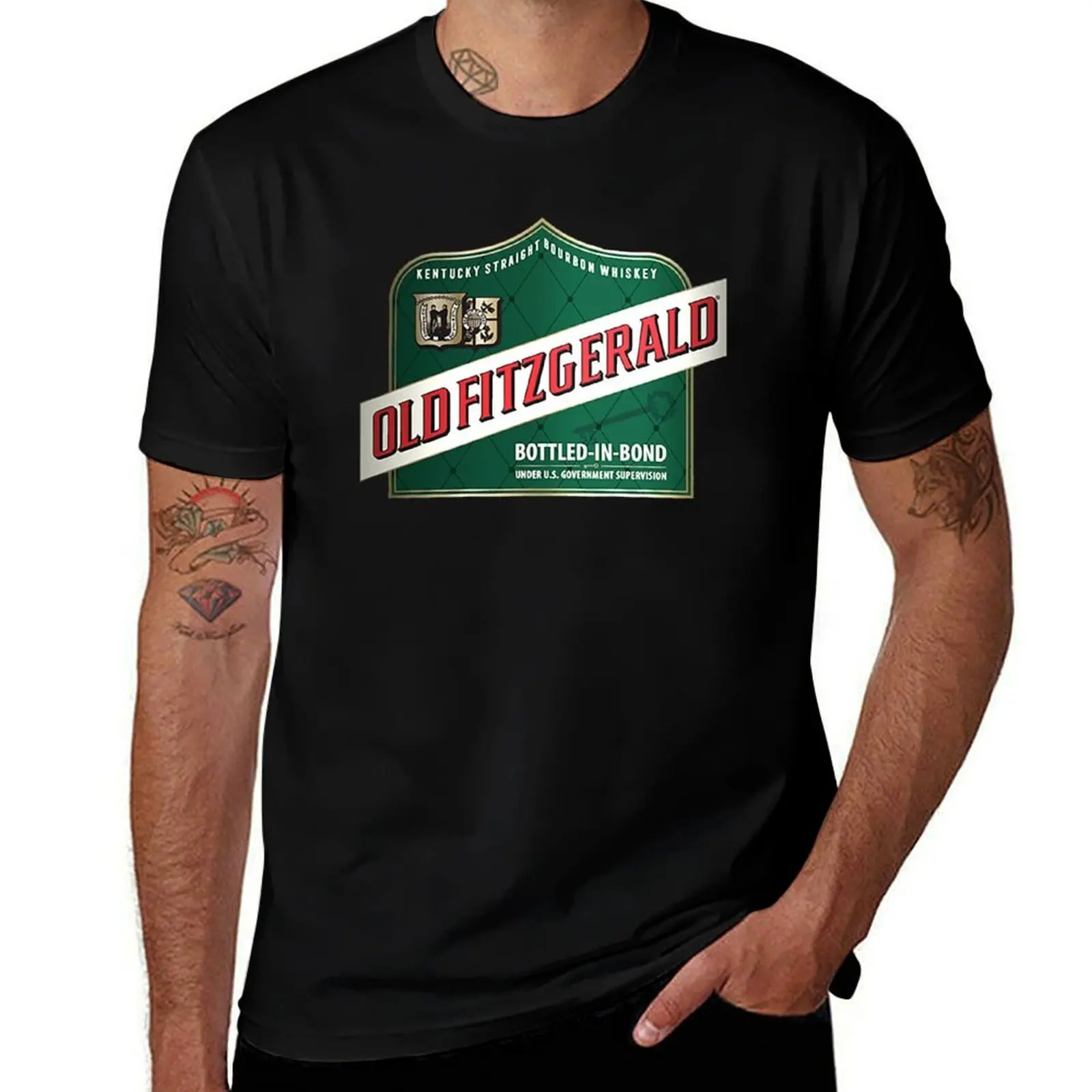 

Old Fitzgerald Label - Kentucky Straight Bourbon Whiskey Shirts T-Shirt printed t shirts for man t shirt for man T-Shirt