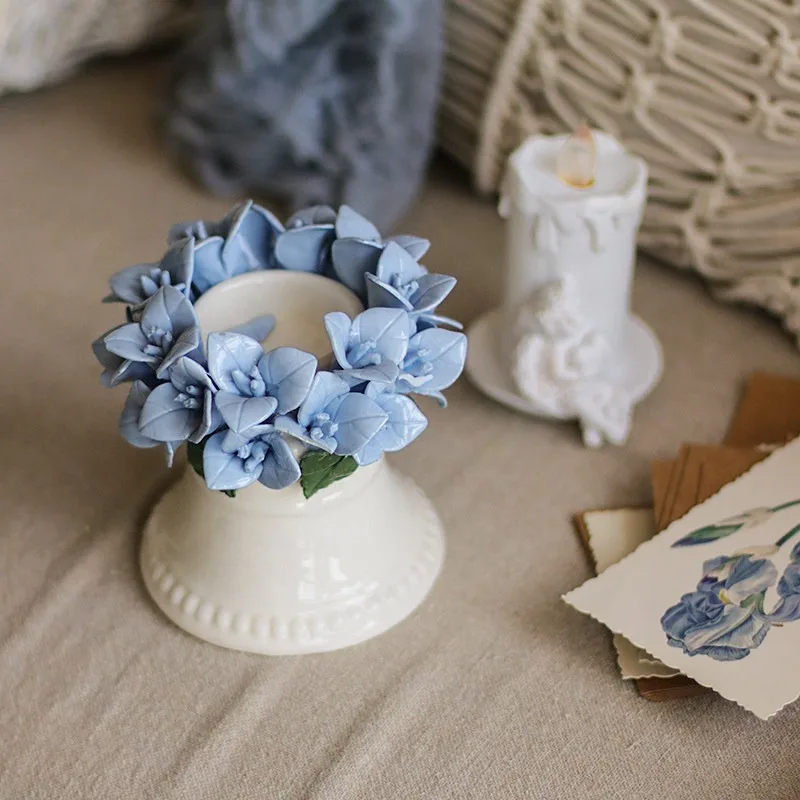 

Ceramic Candle Holder Candle Nordic Romantic Dining Table Candle Ornament Home Living Room Creative Decoration Light Luxury