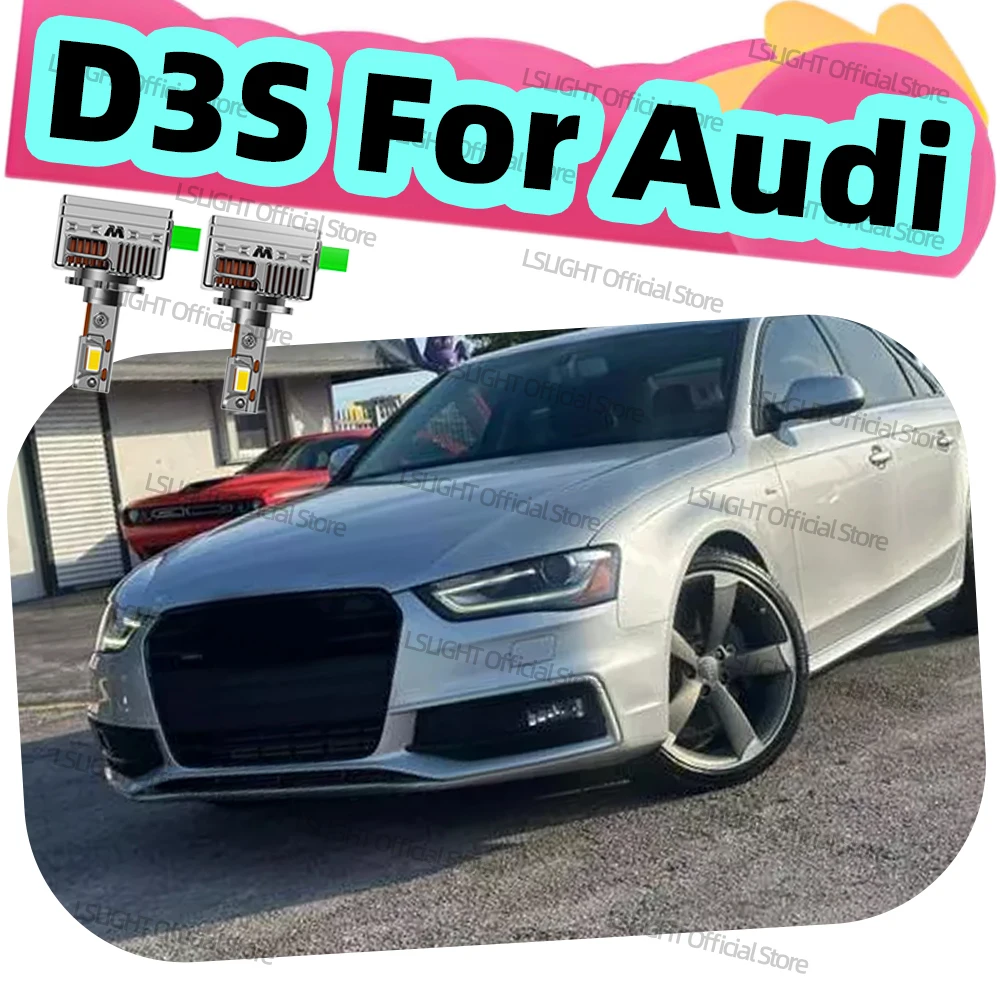 

2x светодиодные фары D3S D3 110W лампы 30000LM 1:1 Размер HID для Audi A1 8X A3 S3 A4 S4 RS4 B8 A5 8T A6 C6 C7 A7 S7 A8 S8 1996-2024