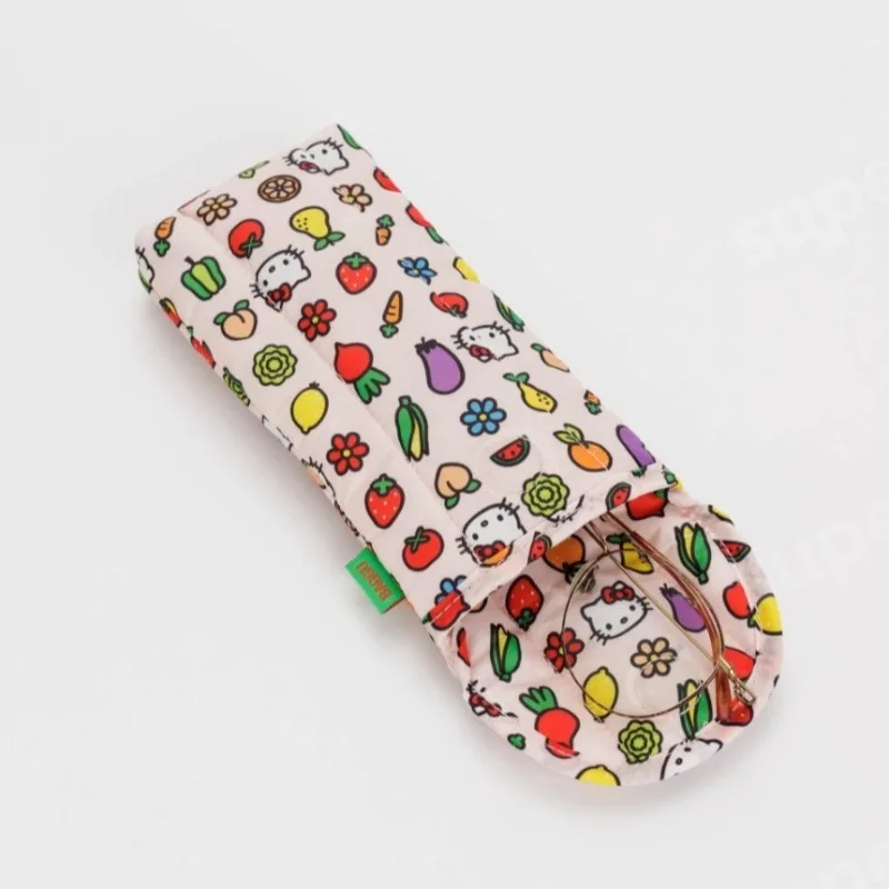 

Kawaii Hello Kitty Glasses Bag Sunglasses Sunglasses Storage Cartoon Printed Clip Glasses Protective Case Cute Women Accessories