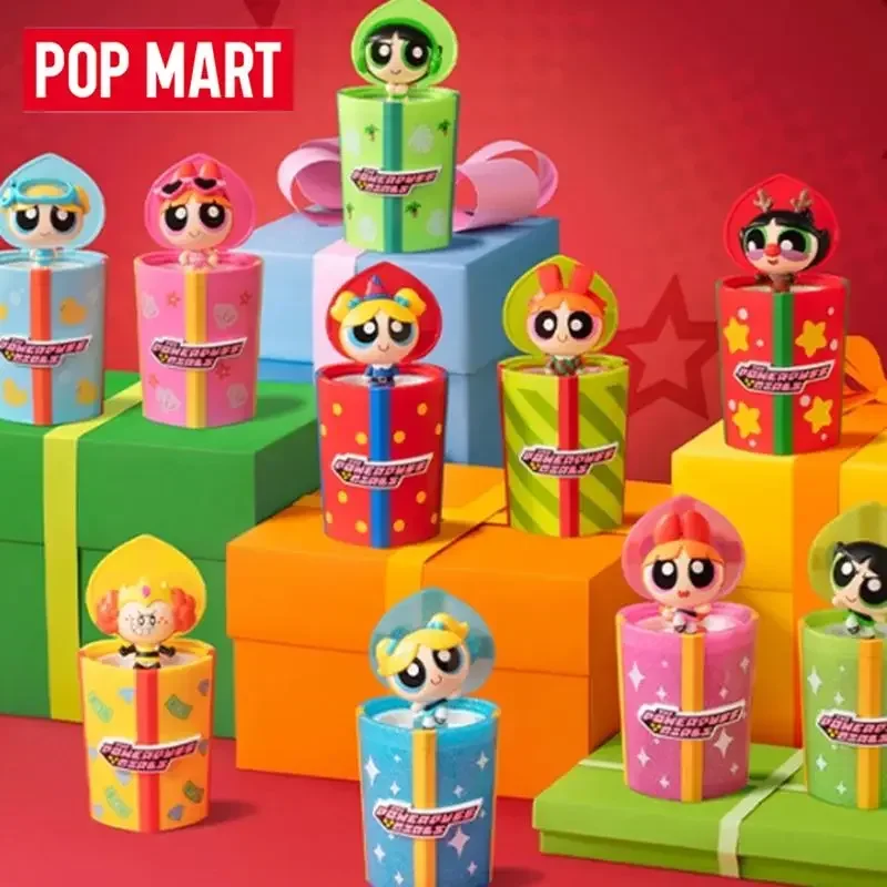 

POP MART The Powerpuff Girls Party Surprise Series слепая коробка Guess Bag Mystery Box игрушки куклы милые аниме фигурки настольные украшения