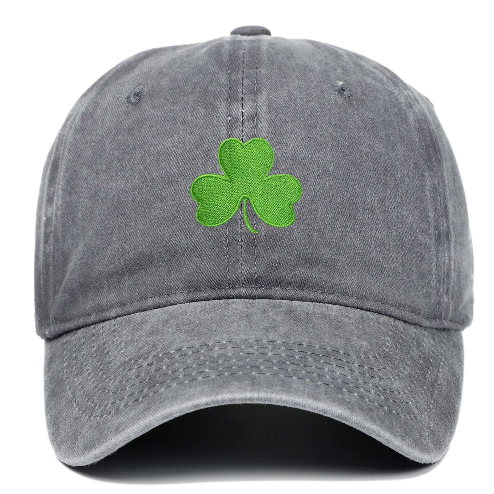 Irland Grüne Baseballkappe, Retro-Klee, bestickte Sonnenschutzhut für Männer und Frauen, trendige Paar-Entenschnabelmütze – Detail 10