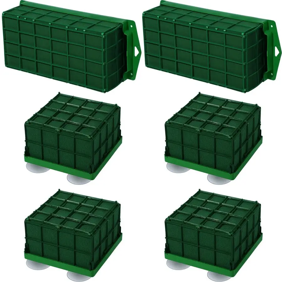 

6 шт. прямоугольных и квадратных флористических подставок из пенопласта для цветов, с пенопластовыми вставками для цветочных композиций, для свадеб, 11,8 x