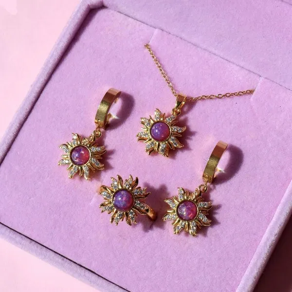 

Вращающееся ожерелье с опалом и цирконием в форме звезды, модный ювелирный аксессуар