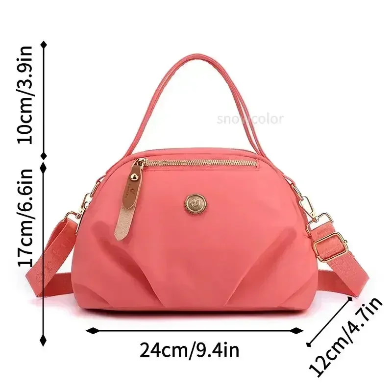 CTW8 Moda CrossBody Bag para Mulheres Messenger s Bolsa de Ombro de Nylon Impermeável Senhoras Rosa