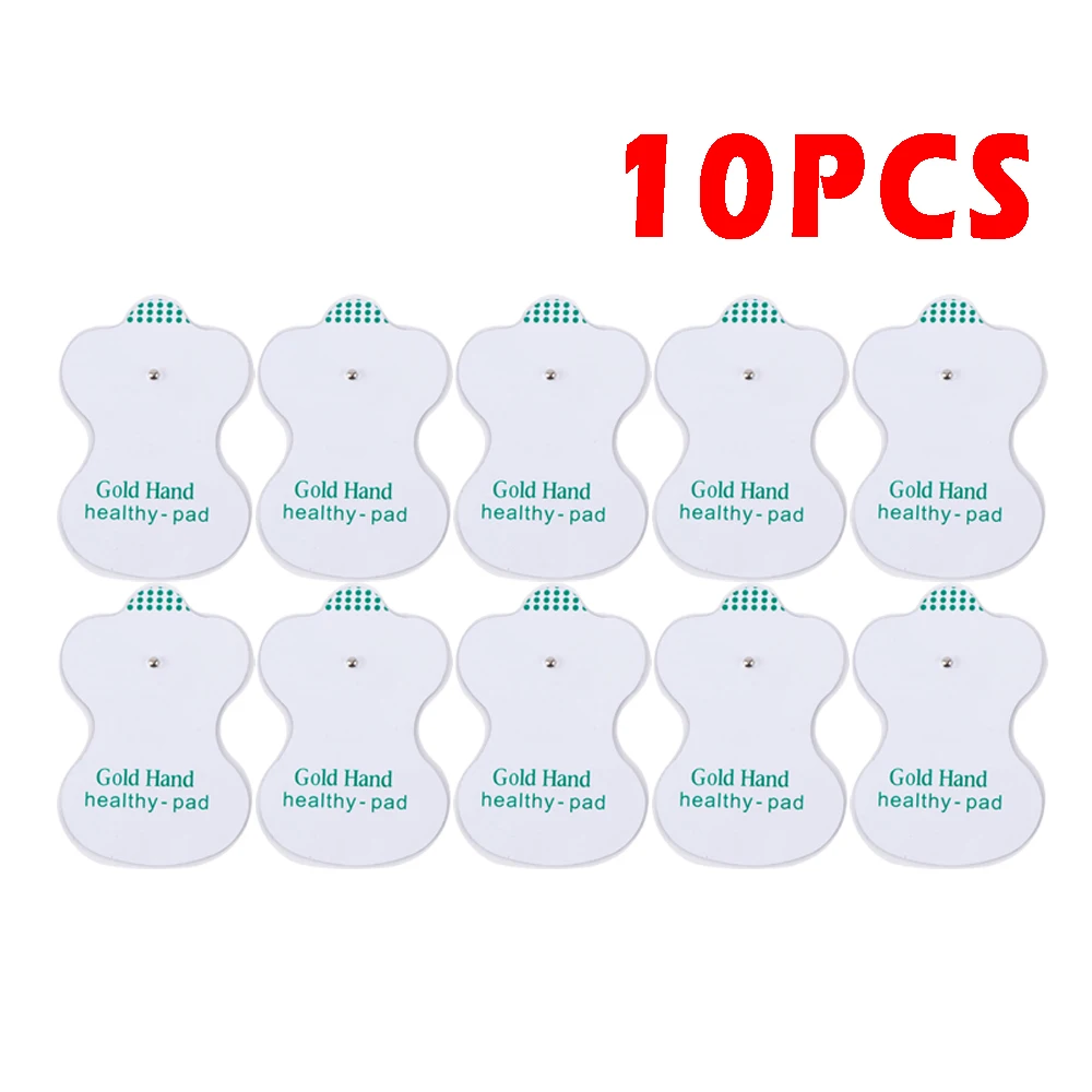 10 Stück/Set Ersatz-Elektrodenpads in Weiß für TENS-Nadel-Digitaltherapiegeräte, Massagegeräte, Akupunktur-Gesundheitspads