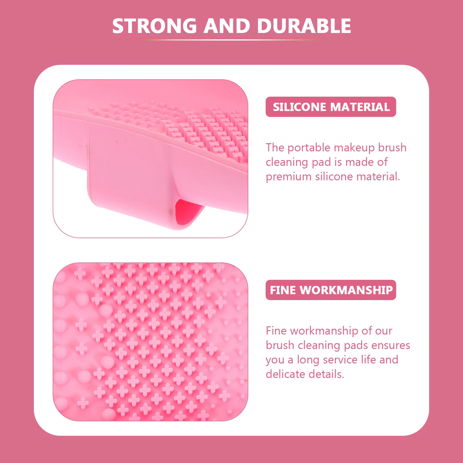 

Silicone Makeup Brush Cleaning Pad Reusable Simple Design Easy Clean Dry Fine Workmanship Safe No Odor Brush Scrubber For