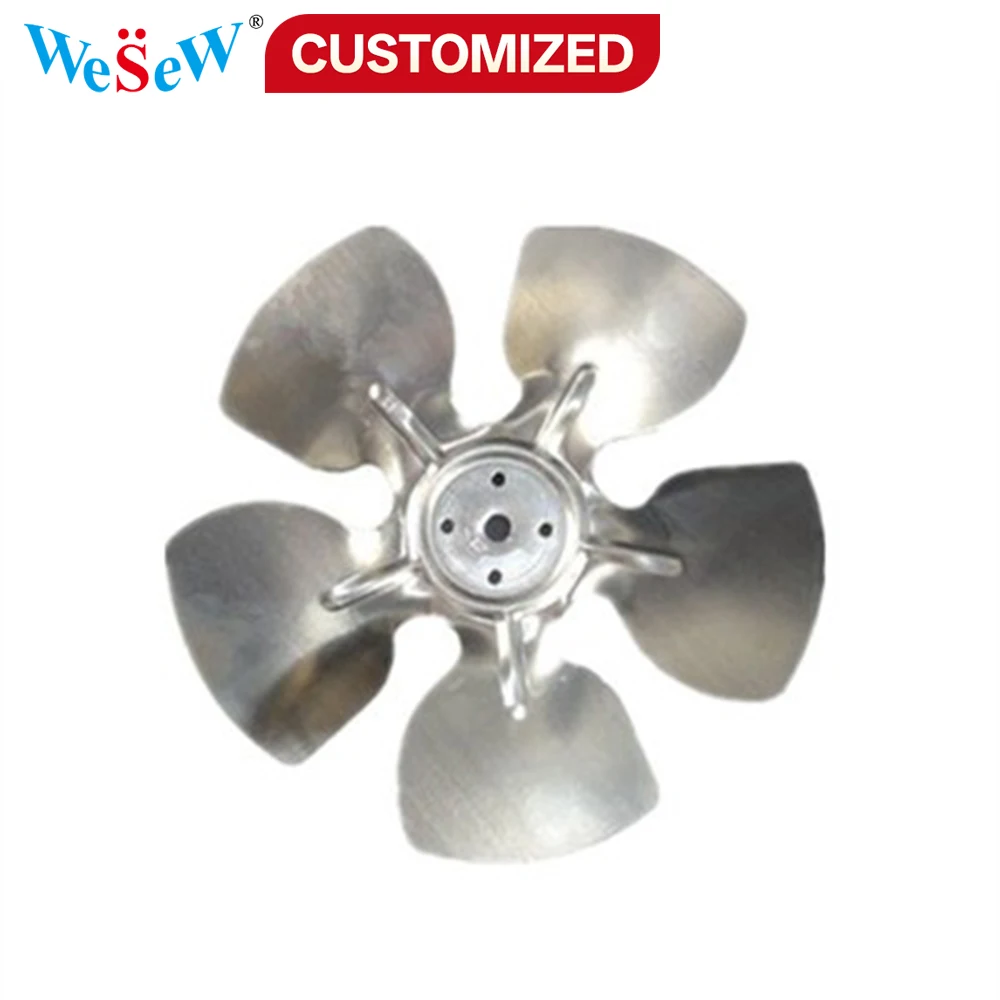 Customized Aluminium Fan Blade Motor Air Wing Axial Impeller Industrial Cooling Fan Blades for Electric Motor Assembly