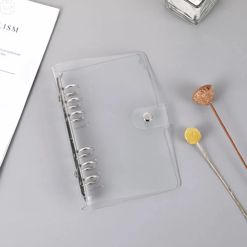 Glitter Transparent Plastic Ring Binder, A5 A6