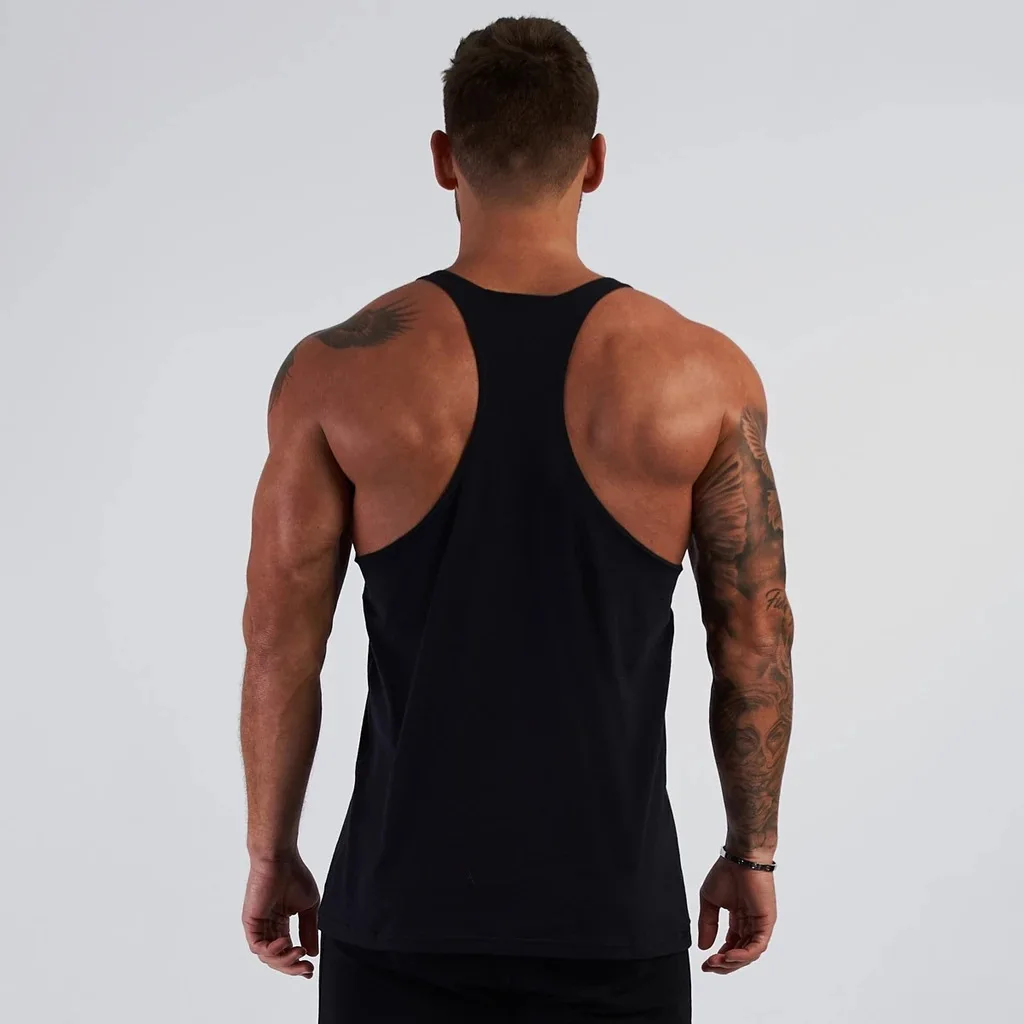 2024 Summer high quality Fitness Sports Casual Vest Men\'s Exercise Basketball Vest Solid Color cottony Fashion Clothing Men Vest