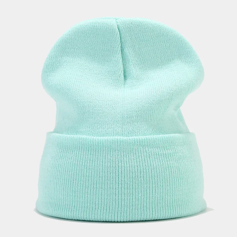 2024 Herbst/Frühling Herren-Tarn-Strickmütze, reine Farbe, elastische Kappe, Unisex, warm, modisch, für Damen, Leisured-Mütze – Detail 14