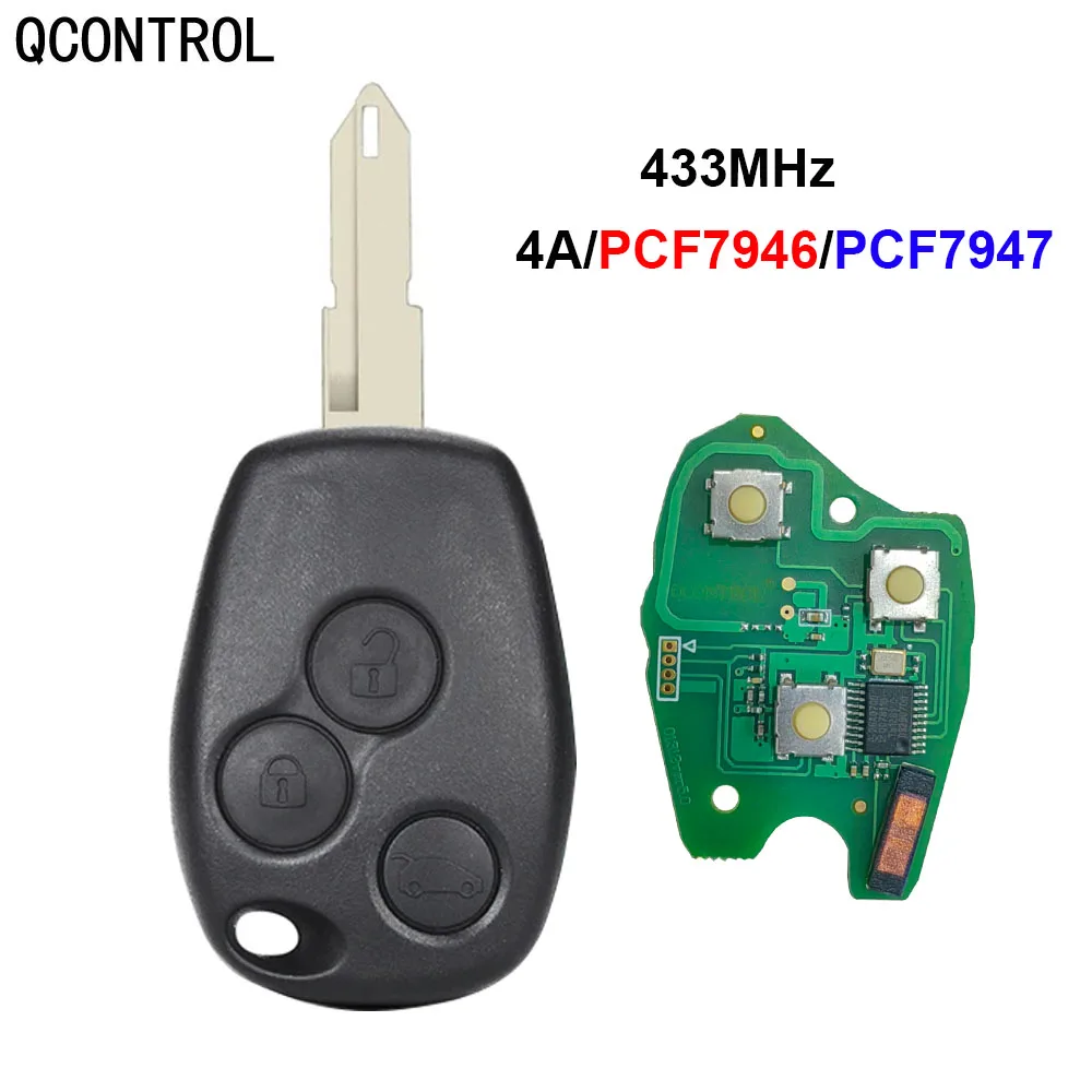 

Автомобильный пульт дистанционного управления QCONTROL для Renault Duster Logan Fluence Clio Vivaro Movano мастер трафик Kangoo Megane Laguna PCF7946/7947/4A