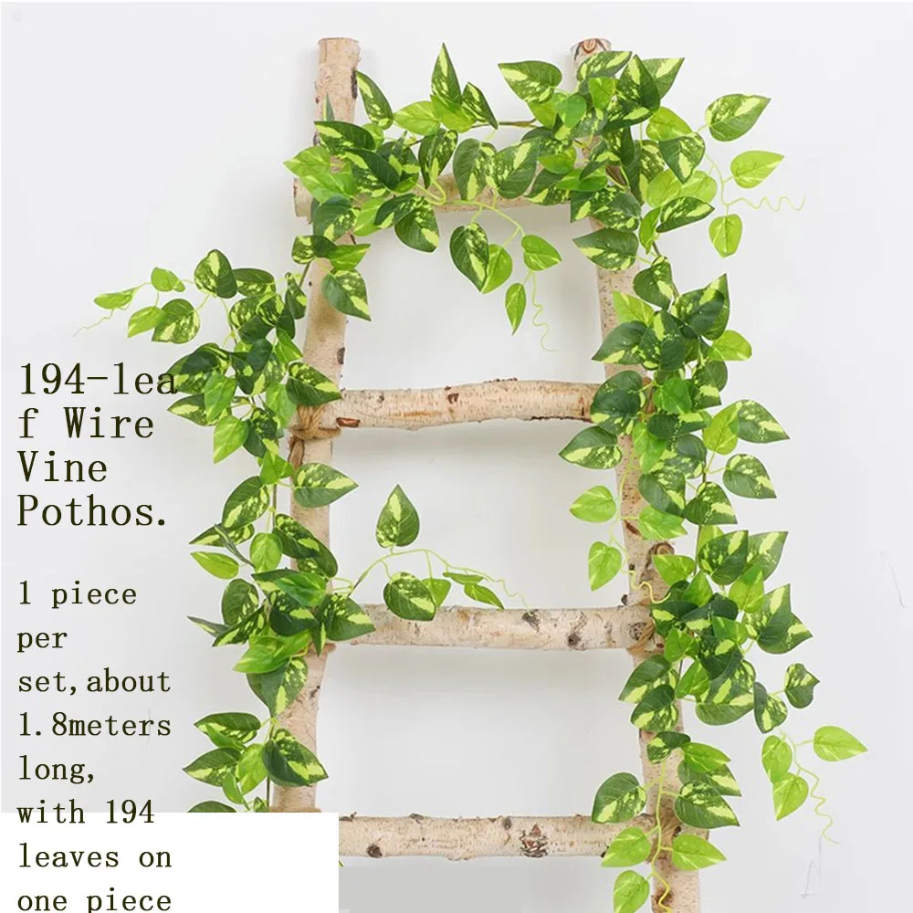 

Artificial Plant backdrop wall Indoor Greenery Decorative Vine Plant Leaves Plastic Fake Grass Home Decor Artificial Green Plant