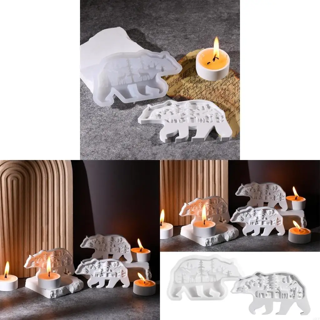 

Sturdy Silicone Mould for Festive Polars Bear Themed Holders Decoration