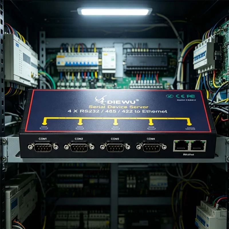 Internet Splitter Extender Serial Device Server 10/100M Serial RS232 RS485 RS422 to Ethernet Converter Ethernet Smart Switcher