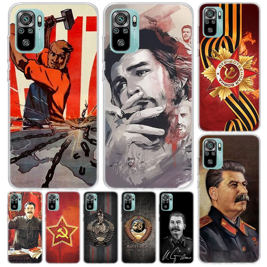 Russian Stalin Ussr Communism Cover For Xiaomi Redmi Note 13 12S 12 11 11S 10S 10 Pro Plus Phone Case 11E 11T 9 9S 8T 8 + Print 