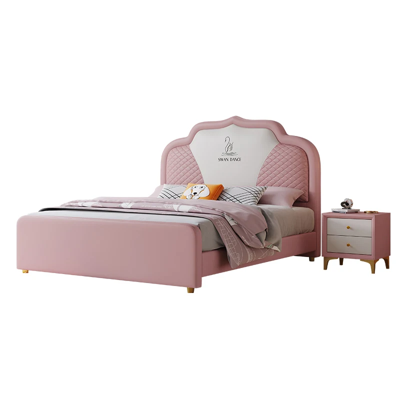 *Luxury Modern Wall Bed Foldable Children's Bedroom Furniture Wooden Set Princess & Prince Loft Bed Frame Fullmetal Queen Size