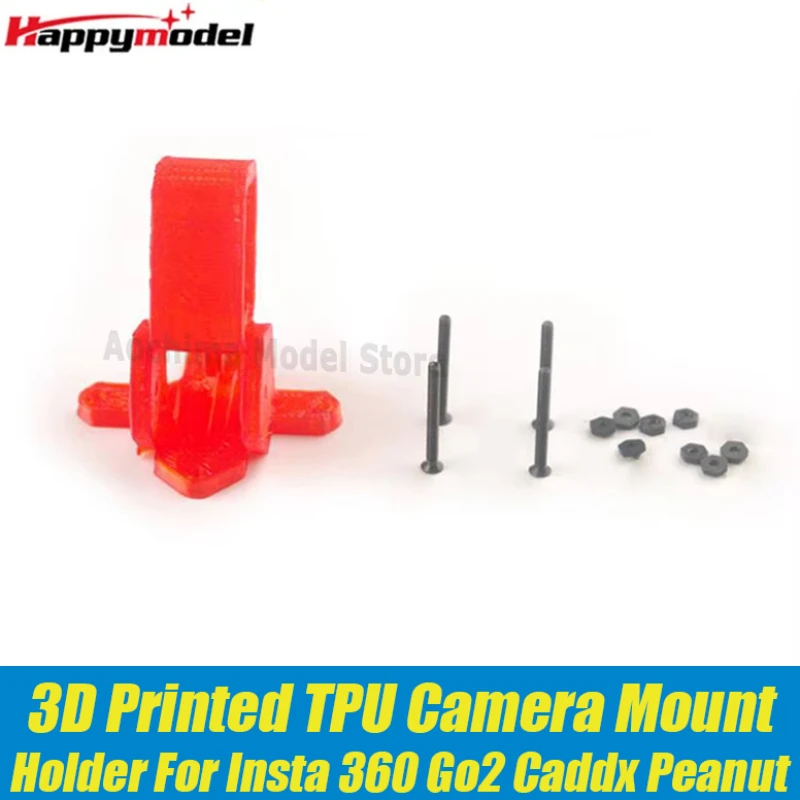 HappyModel Crux3 1S ELRS Micro Freestyle Drone Replacement 3D Printed TPU Camera Mount Holder for Insta360 Go2 Caddx Peanut