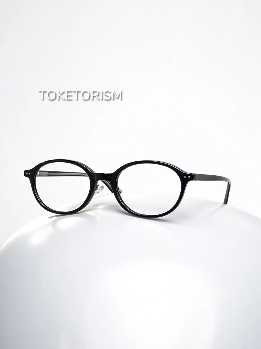 Toketorism Trendy Oval Glasses For Women Lightweight TR90 Optical Frames Non-prescription Men's Eyewear