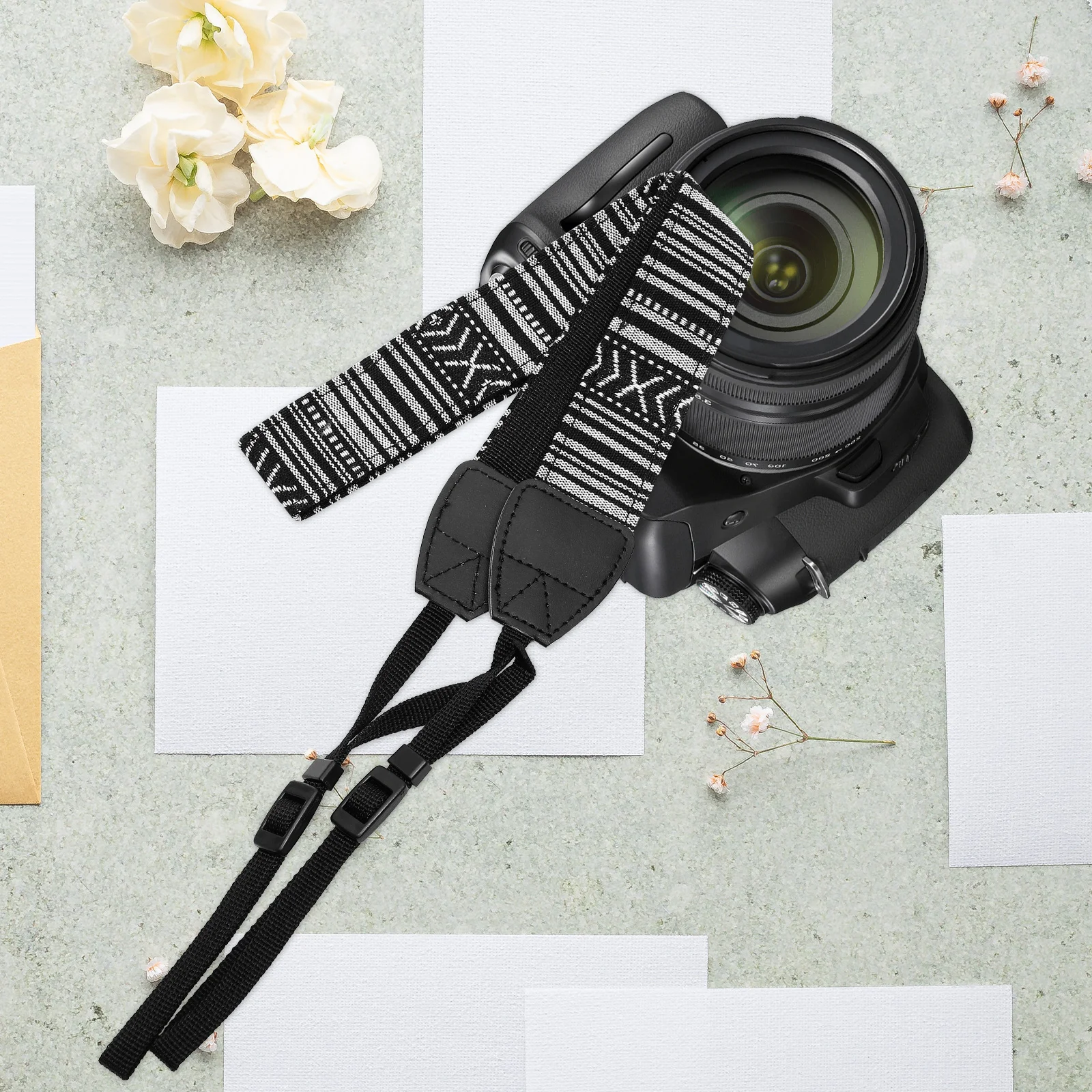 

Canvas Camera Shoulder Strap Brown Retro Wide Neck Sling for Outdoor Photography Adjustable Padded Lightweight