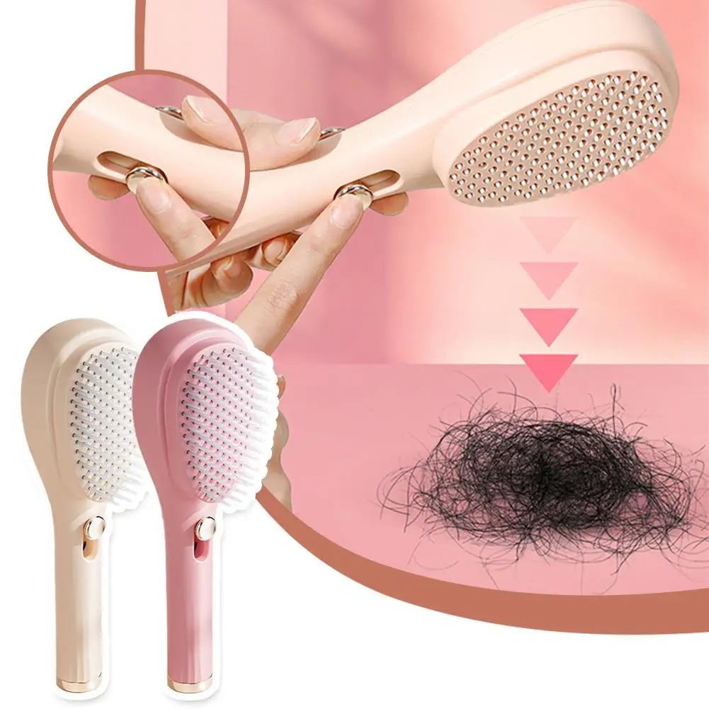 

Portable Telescopic Comb White Pink Scalp Massage Brush Self-Cleaning Hair Comb Women Salon Styling Tool Compact Magic Comb