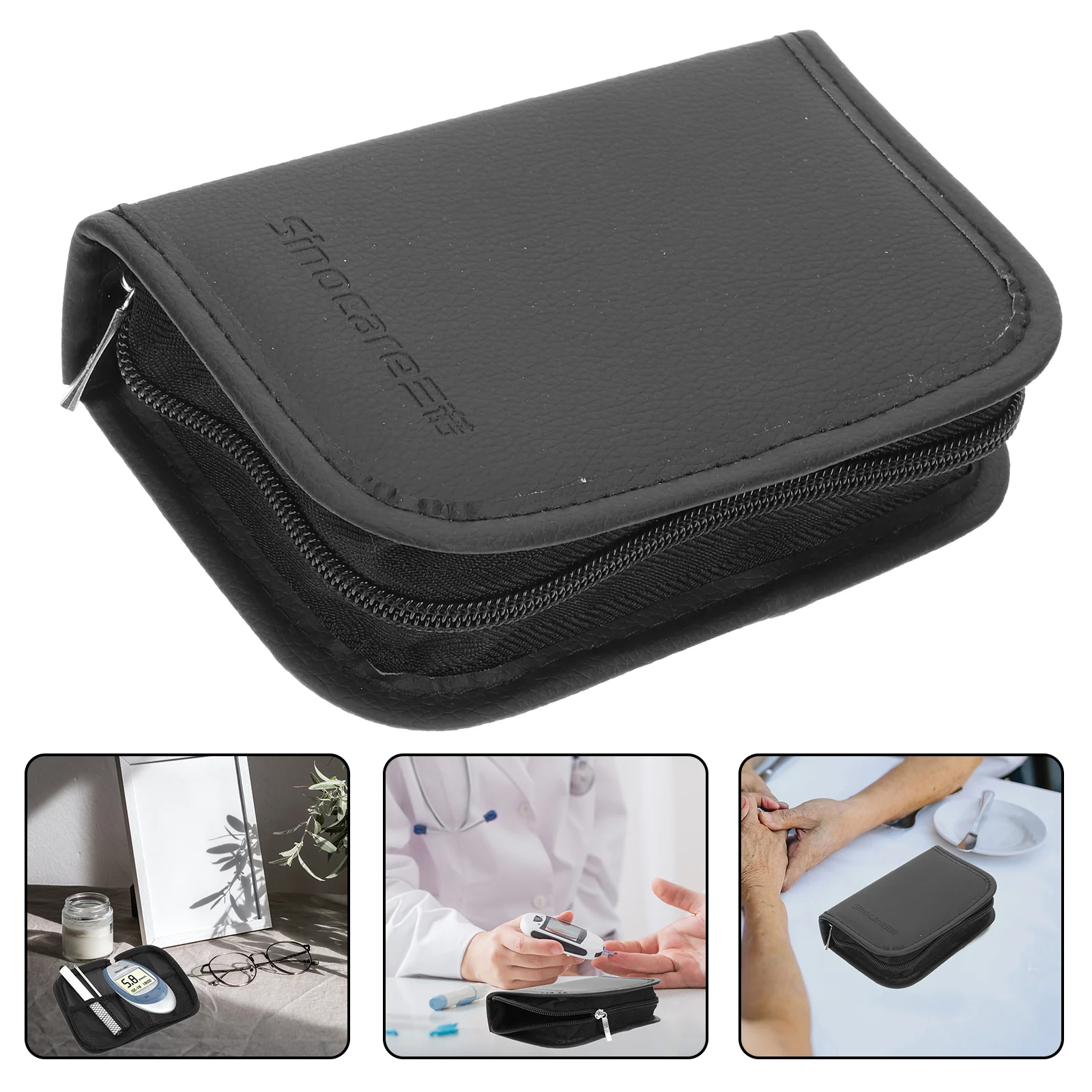 Glucose Meter Organizing Bag Supplies Compact Case Blood Storage Bag Sponge Glucose Monitor Pouch Glucose Meter Case