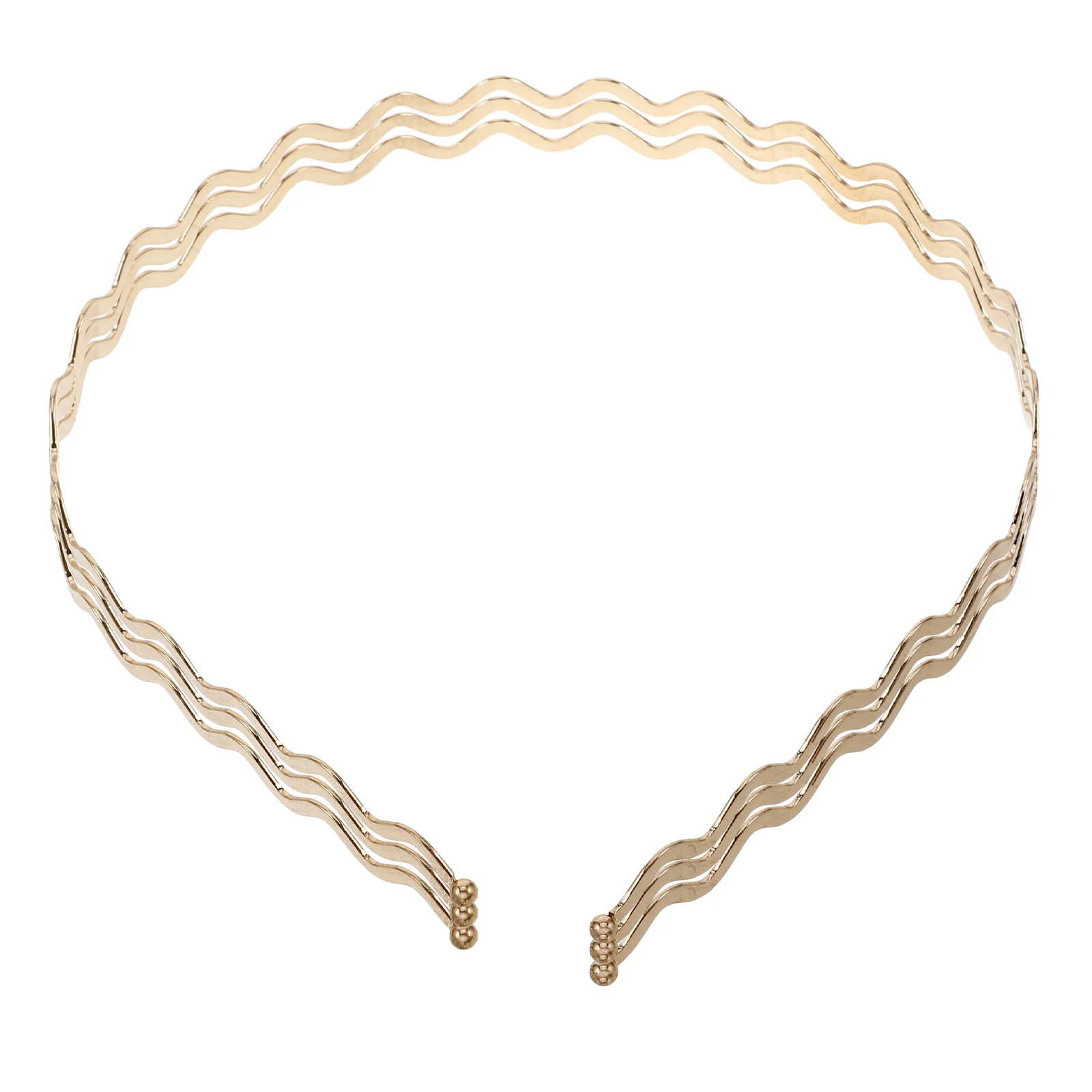 

3pcs Wave-Shaped Metal Headbands For Women Thin Iron Hair Bands Durable Wavy Hair Hoop Stylish Bridal Wedding Accessory For