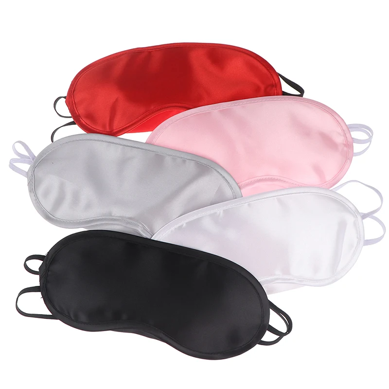 1PC Silk Sleep Eye Mask Padded Shade Eye Cover Patch Sleeping Mask Eyemask Blindfolds Travel Relax Rest Women Men