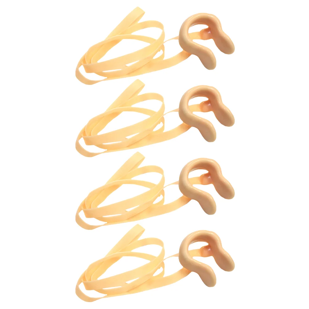 

4 Pcs Nose Clip with Cord Premium Clips Replaceable Clamps Swimmers Plugs Swimming Professional Emulsion Supply Child