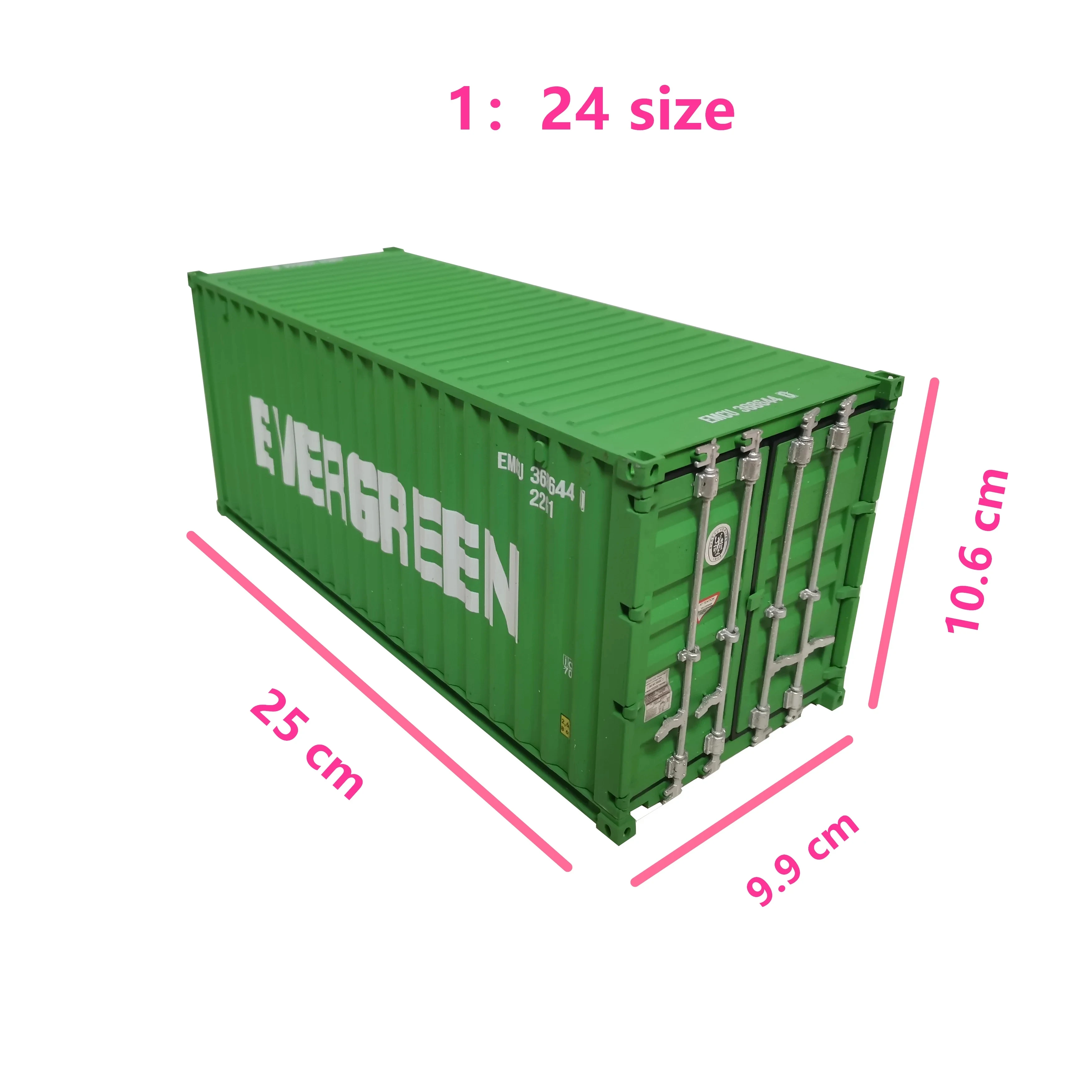 1/25 Scale truck accessories container box model toy diecast simulation shipping container model ornament storage Box show