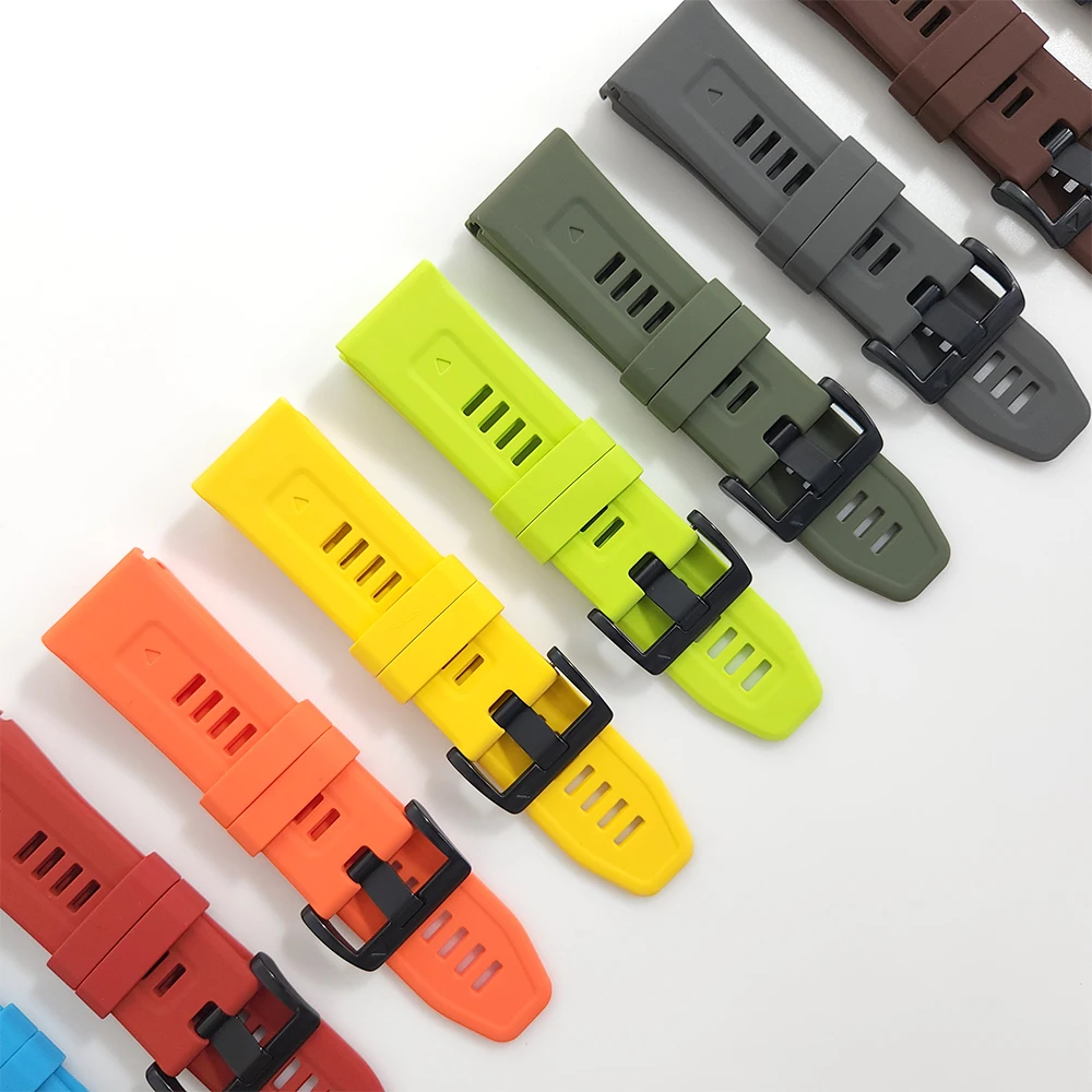 Two-Tone Silicone Watch Band For Garmin TACTIX DELTA/Instinct 2X/Descent Mk2 Mk2i G1/MARQ/Enduro 2 Quick Fit 22mm 26mm Strap