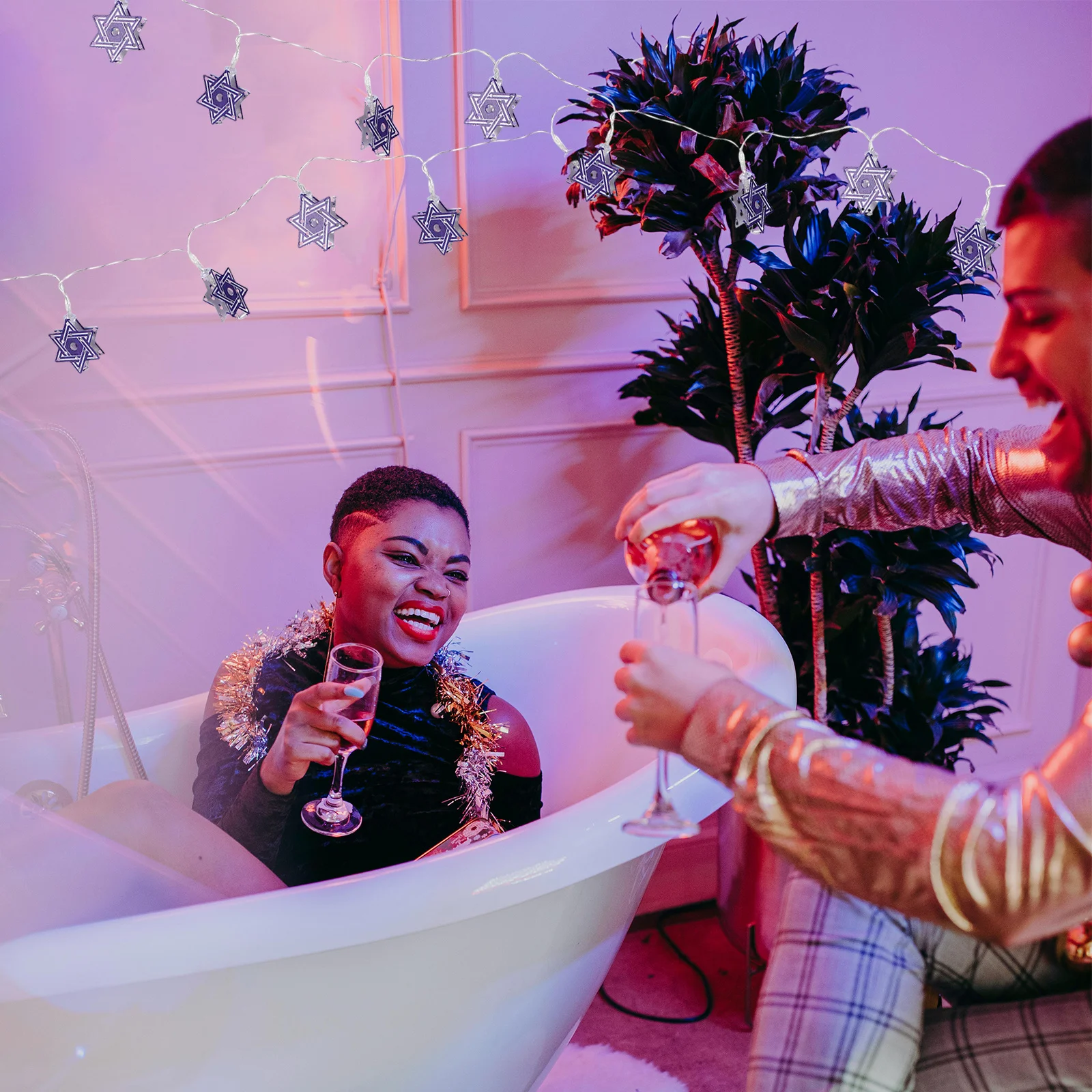 

Led Hanukkah Lights Star Of David String For Outdoor Indoor Decor Festival Celebrations Judaica Night Lighting