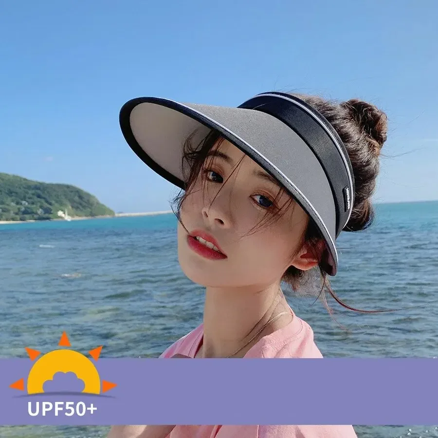 Sommerlicher Atmungsaktiver Sonnenhut für Frauen mit Breiter Krempe UPF 50+ UV-Schutz Schnelltrocknende Outdoor-Kappe zum Wandern, Gärtnern und für den Strand