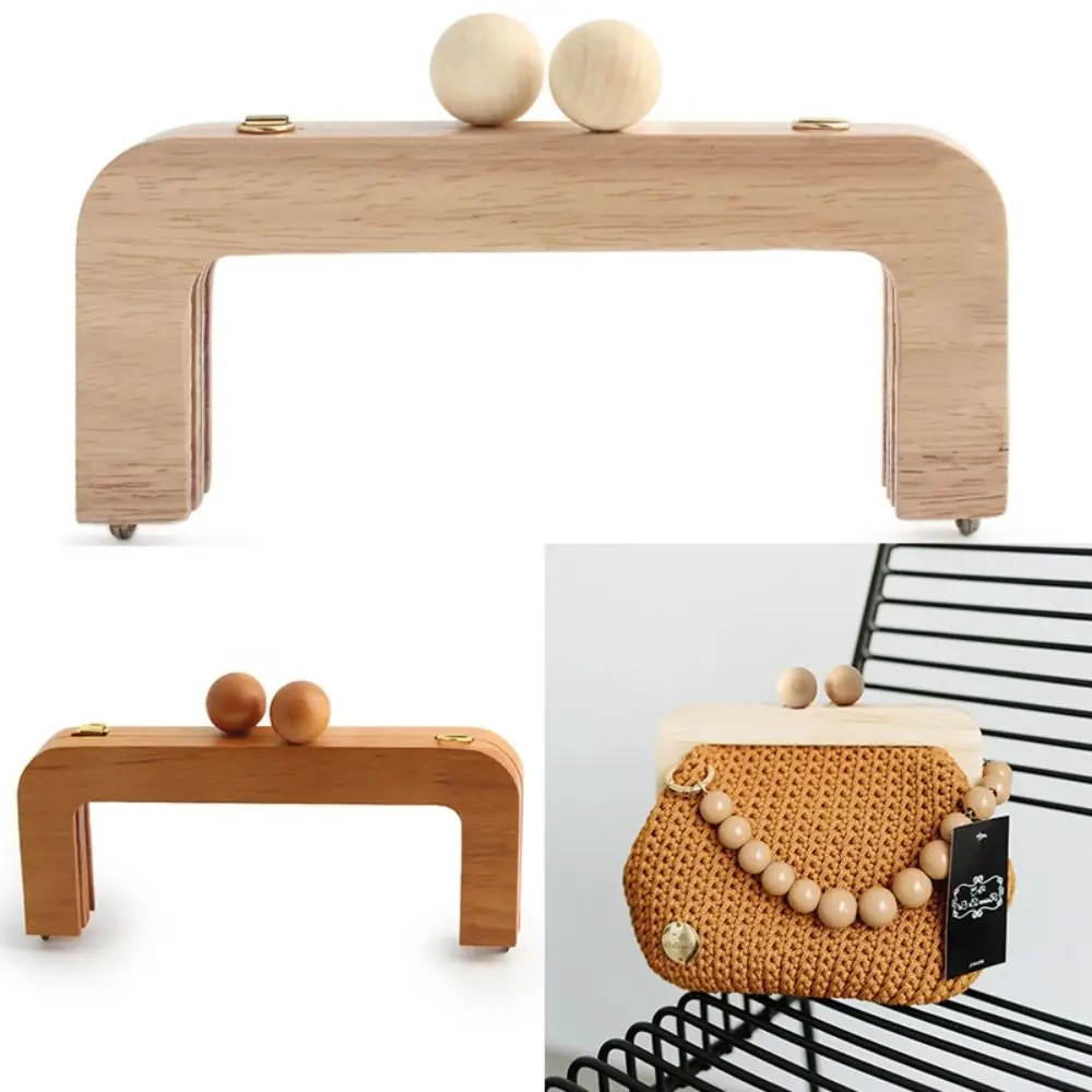 

Retro Macaron Candy Color Kiss Clasp Handle Craft DIY Kiss Clasp Lock Wallet Solid Wood Handle Frame Bag Accessories