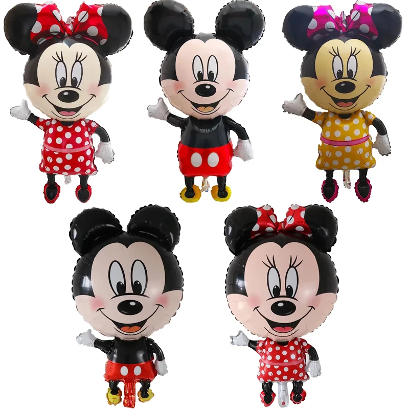 1pc Disney Aluminum Foil Balloons Big Mickey Minnie Mouse Head Helium Globos Baby Shower Kid  Birthday Theme Party Decoration