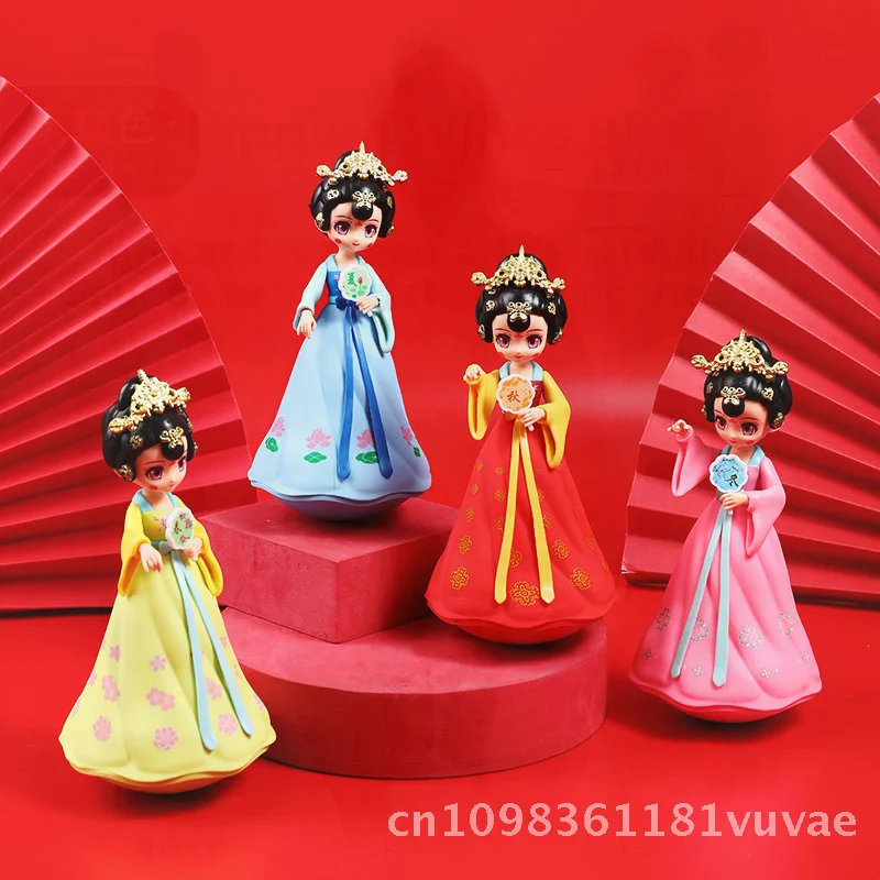 Tang-Dynastie Tumbler Little Sister Puppe im chinesischen Stil, Spielzeugornament von Shaanxi Xi'An kreatives kulturelles Geschenk für den Urlaub