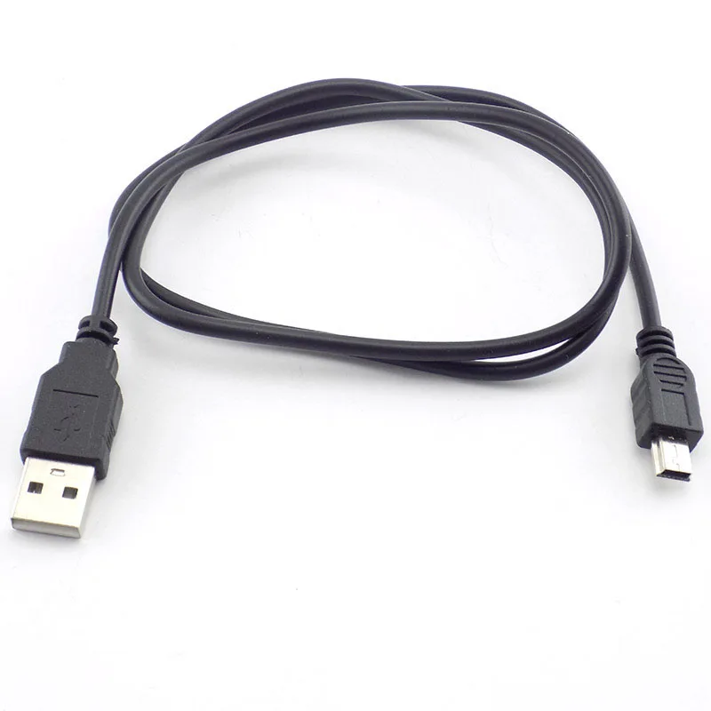 Mini USB 2.0 A Male to Mini 5 Pin male B Connector Data Sync Charging Cable Cord Adapter extension Charge Cord Line wires F1