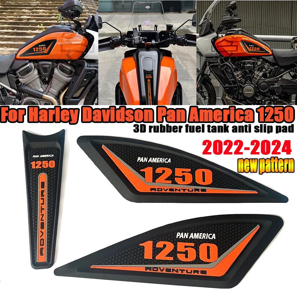 Pan America1250 Accessories Motorcycle Fuel Tank Sticker For Harley Davidson Pan America 1250 2022-2024 3D rubber protective pad