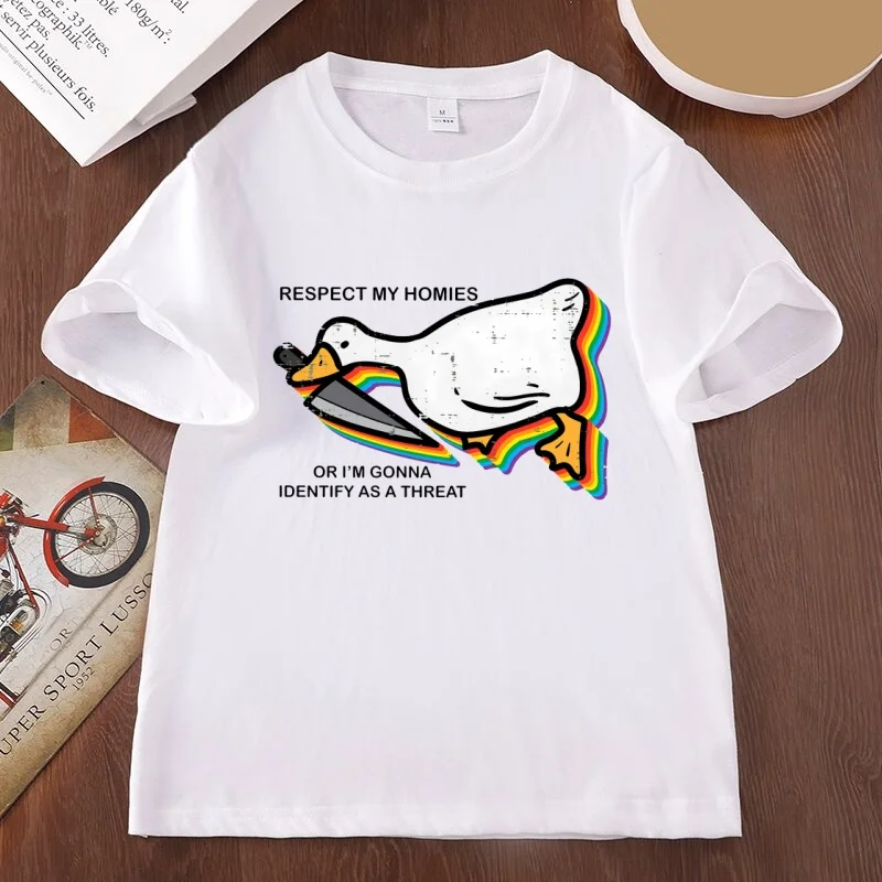 Silly Goose Ally Pride T Shirt LGBTQ Ally T-shirt Queer Rights Ally Top Pride Month Gay Rights T Shirts Casual Round Neck