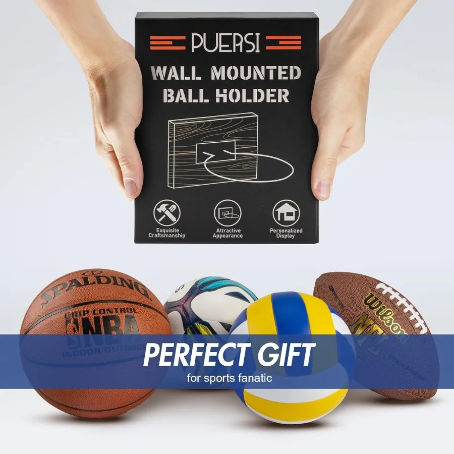 Держатель мяча, настенное крепление, подставка для мяча, дисплей для хранения баскетбола, футбола, волейбола
