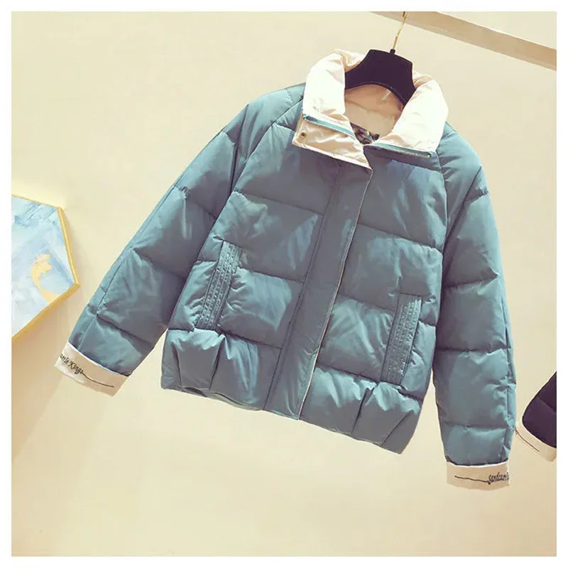 

Padded Jacket Womens 2022 New Korean Loose Casual Bread Clothes Small Down Cotton Coat Women Large Size Thick Short Parkas