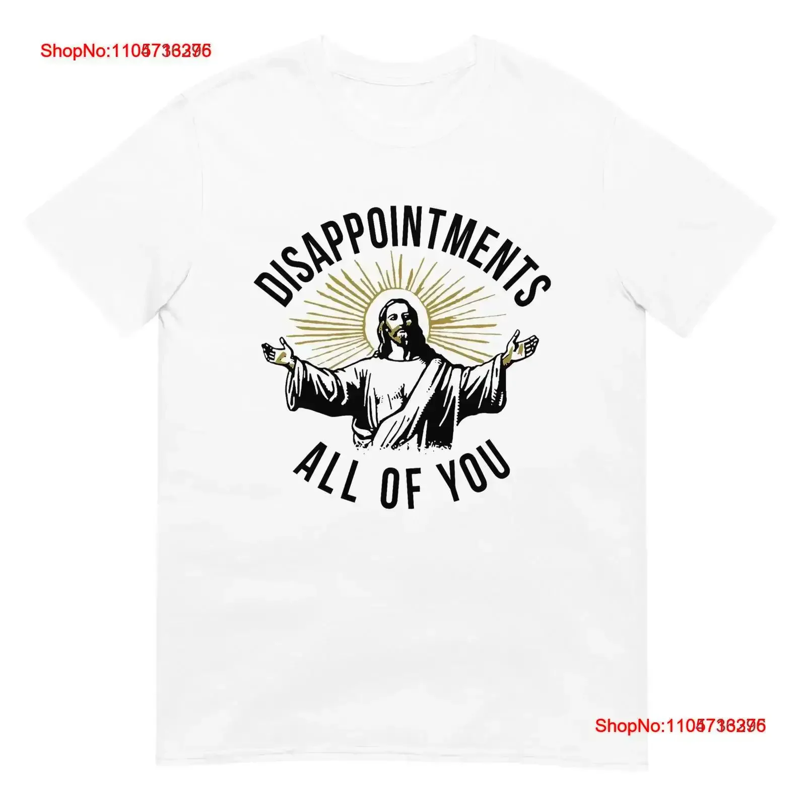 T-shirt vintage délavé pour homme, motif graphique « Jesus Disappointments All Of You », streetwear décontracté, vêtements de créateur, style vintage doux