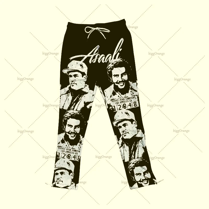 

Летние повседневные свободные брюки из чистого хлопка для мужчин Y2k, модные брендовые супер широкие брюки с анимационным принтом для женщин