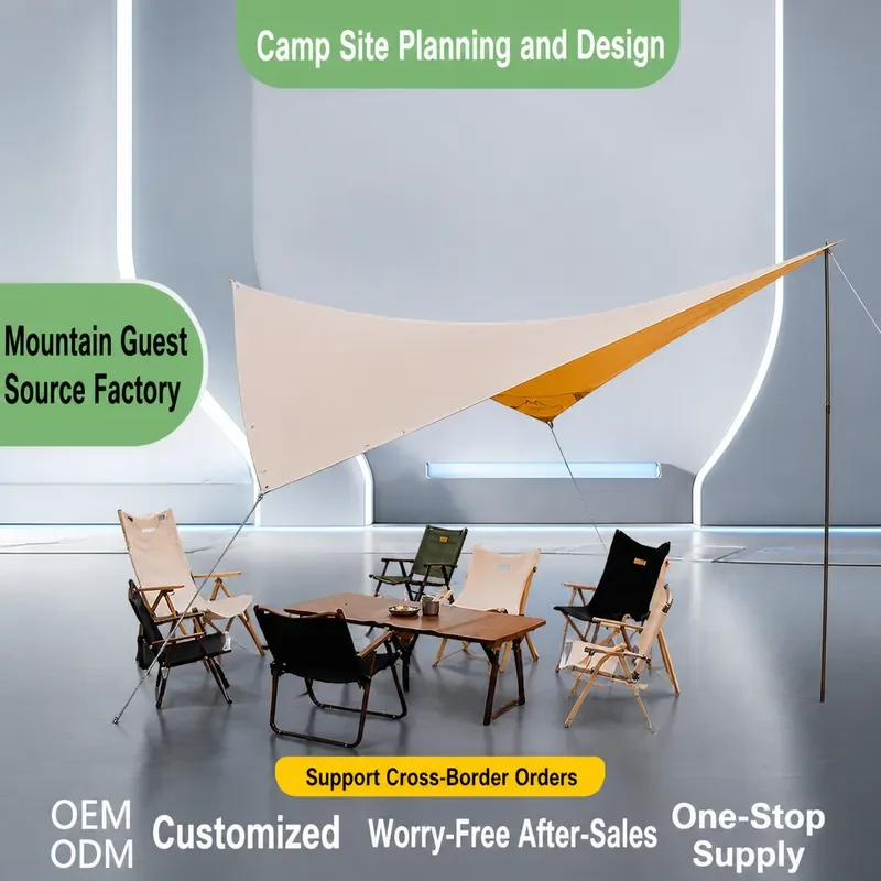 for Mountain Guest Outdoor Camping Canopy Butterfly Retro Cotton Sunshade Sunscreen Waterproof Travel Tent