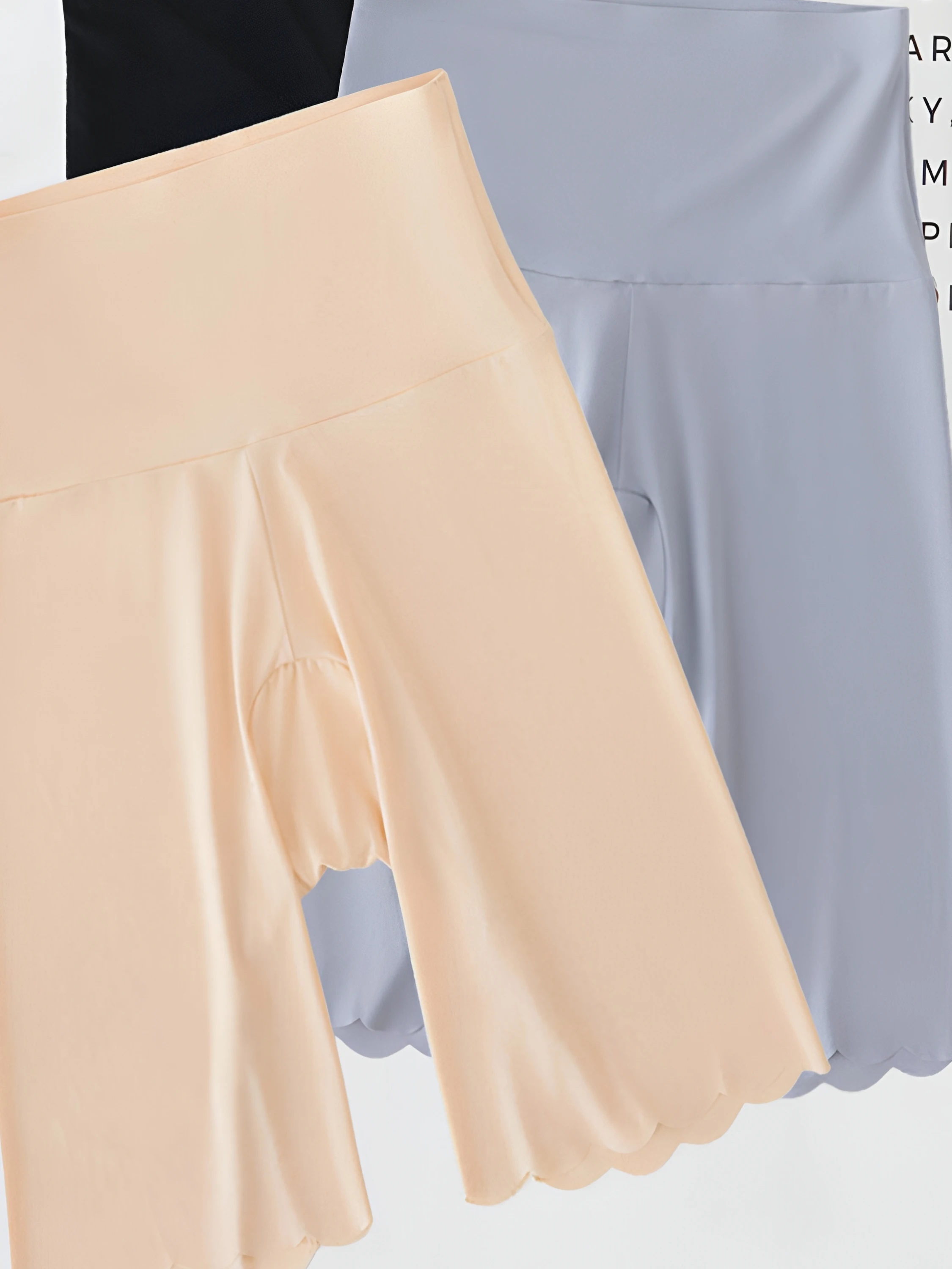 plus Size Seamless Safety Pants Women's Bottoming Shorts for Outdoor Wear Anti-Light Walking Nylon High Waist Casual Fitness ...