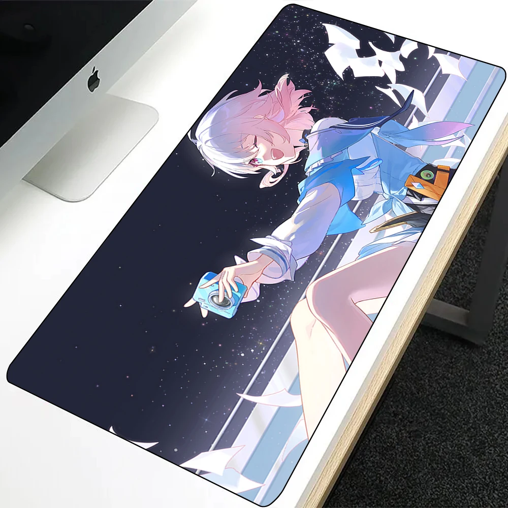 Honkai Star Rail Bailu Mousepad HD Printing Computer Gamers Locking Edge Non-slip Mouse Pad XXL90x40cm Keyboard PC Desk Pad