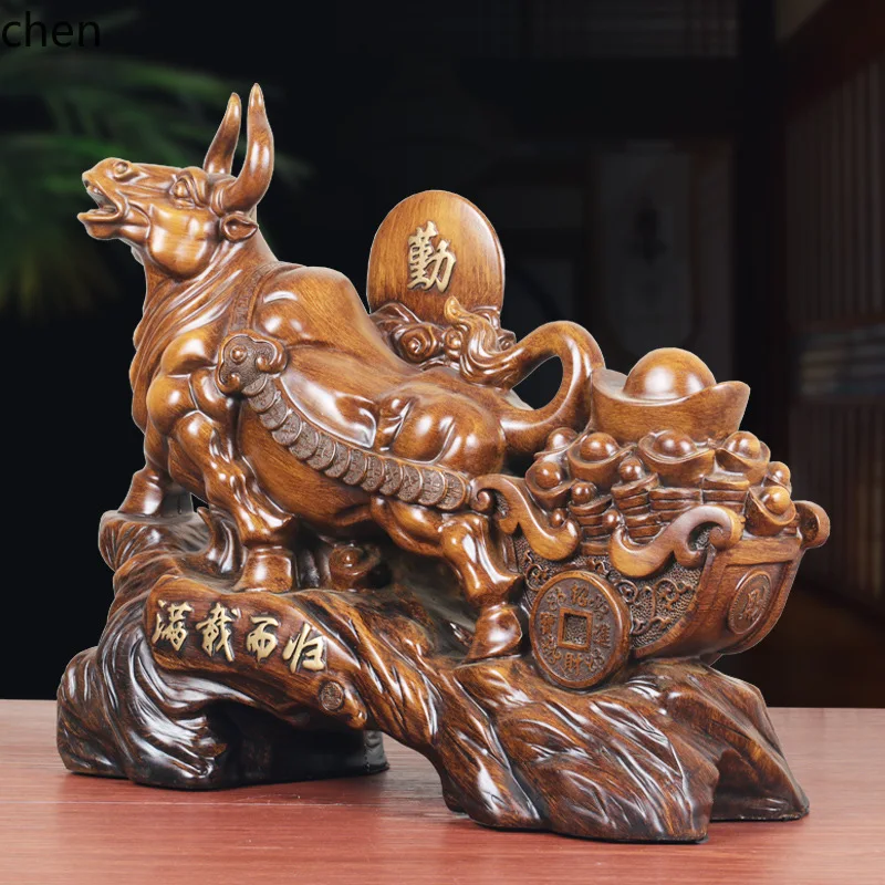 Lucky Ox Figurine Living Room Home Decoration Company Opening Boss Desk Office Ornament Auspicious Mascot