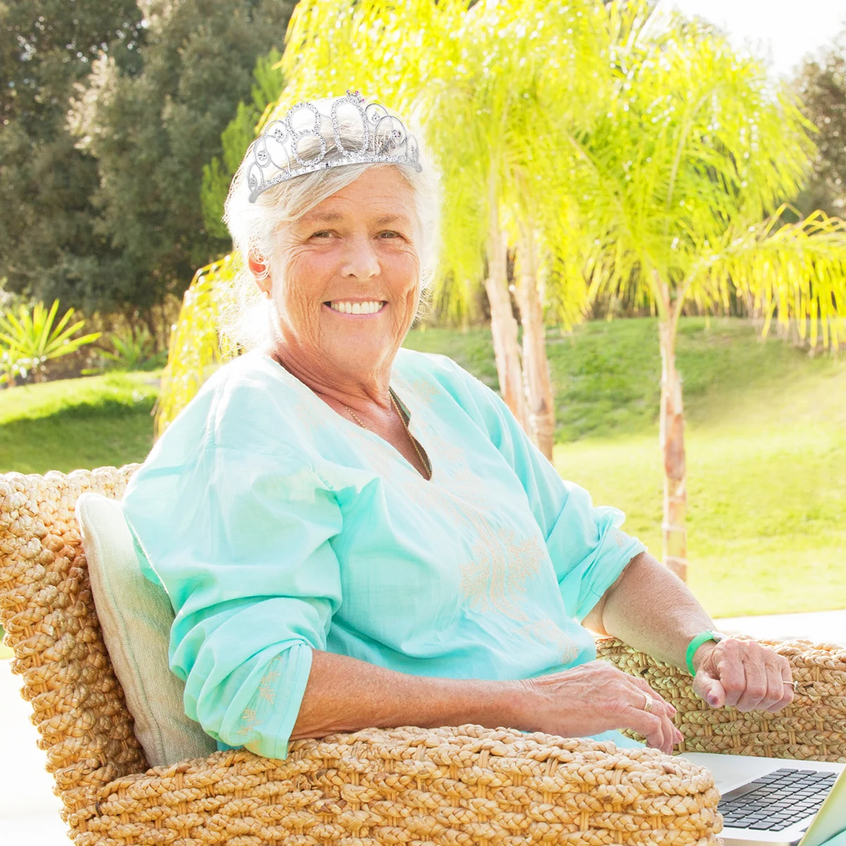 

1Pcs 80th Birthday Tiara Crystal Rhinestone Silver Comb Hair Clip 80 Number Party Queen Crown Headband 80th Birthday Gifts