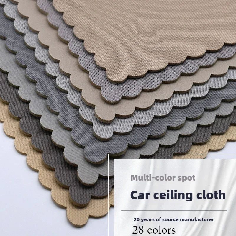 Car Roof Fabric Sponge Cloth DIY By Meter for Upholstery Interior Modification Renovation Replacement Detachment Repair Fabrics