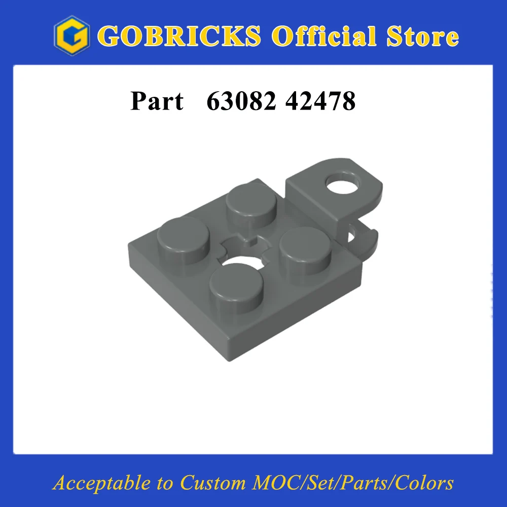 

Gobricks 1 Pcs 63082 42478 MOC 2 x 2 Parts with Towball Socket Bricks Compatible With Model Building Blocks Kids Plastic Black